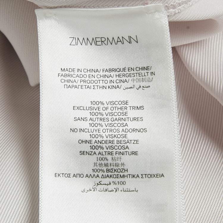 Pre Owned Zimmermann Lavender Satin Dawning Shorts M 