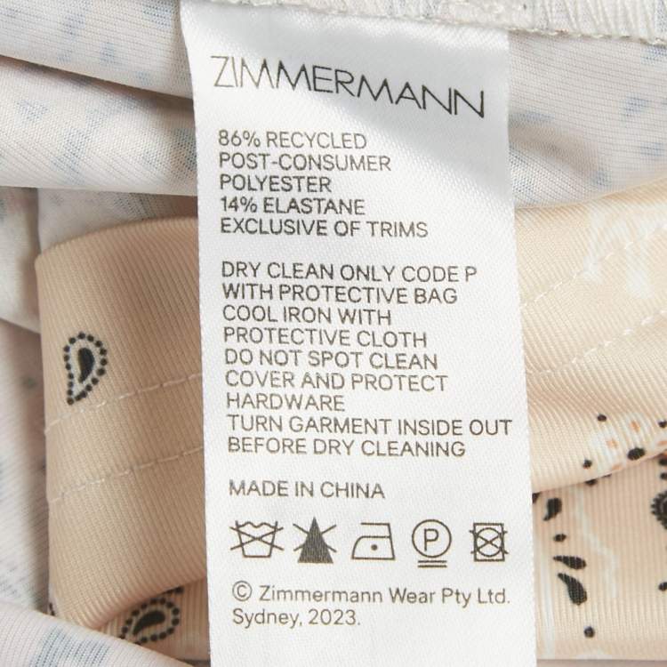 Pre Owned Zimmermann Multicolor Bandana Print Cotton Mini Dress M