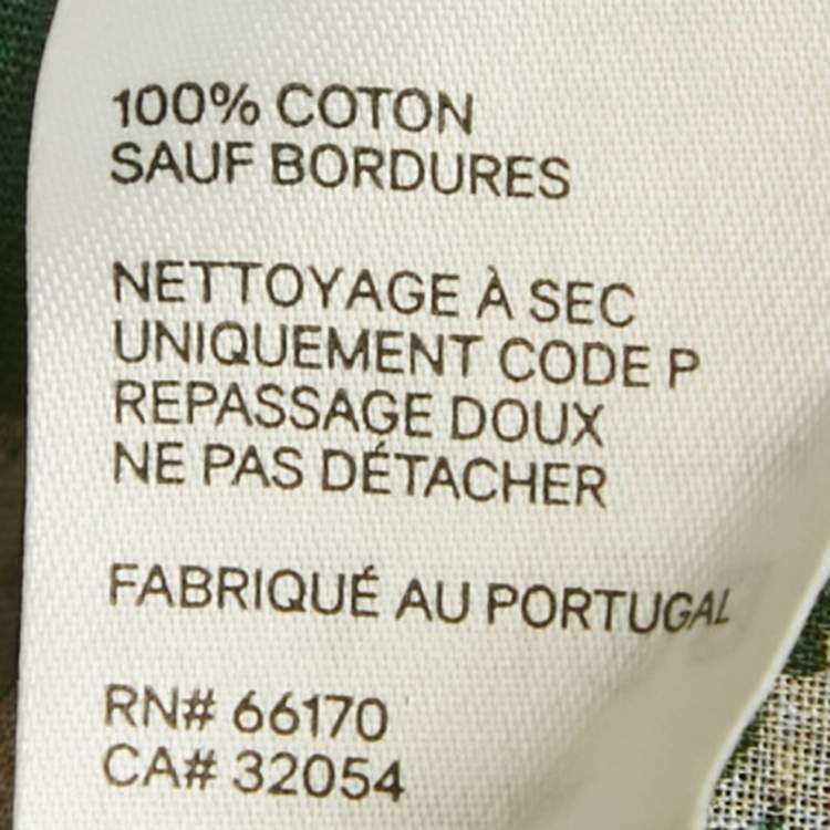 Pre Owned Zimmermann Green Devi Print Cotton Wrap Dress M