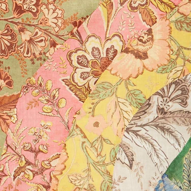 Pre Owned Zimmermann Multicolour Floral Print Cotton Junie Racer Back Dress M