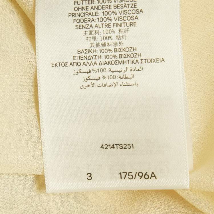 Pre Owned Zimmermann Yellow Floral Print Frill Detail Crepe Top & Skirt Set L