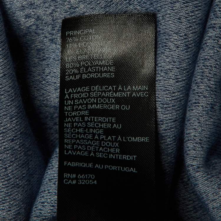 Pre Owned Zimmermann Navy Blue Terry Strapless Front Knot Detail Midi Dress L