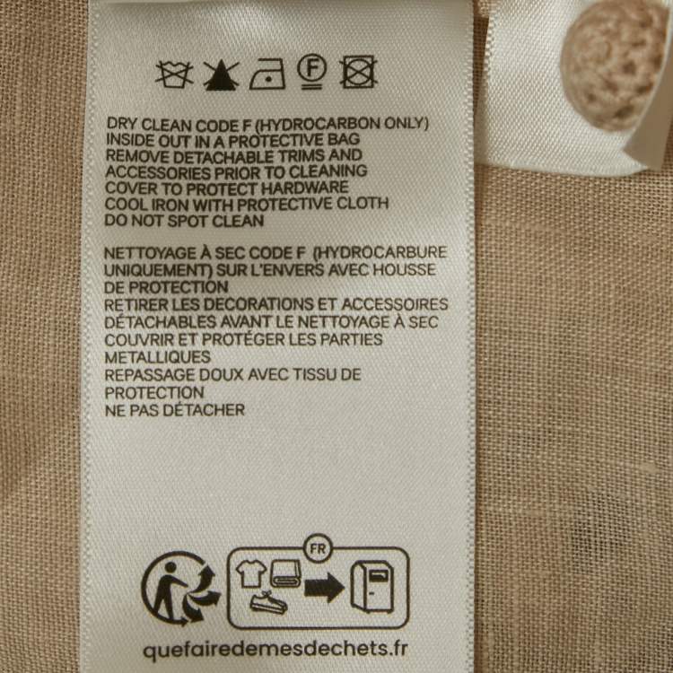 Pre Owned Zimmermann Beige Embroidered Linen Set L