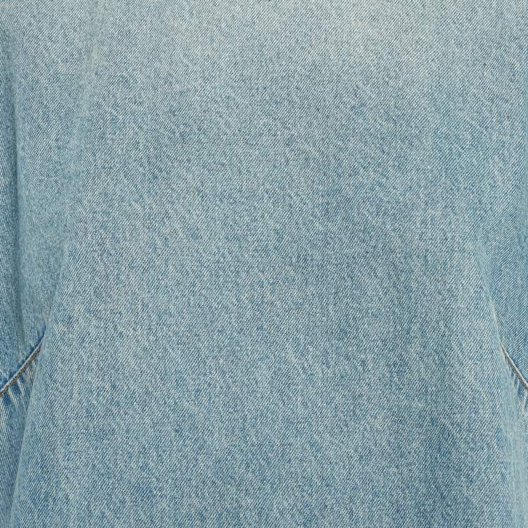 مملوكة مسبقًا Zimmermann Blue Denim Crush Embellished Mini Dress L