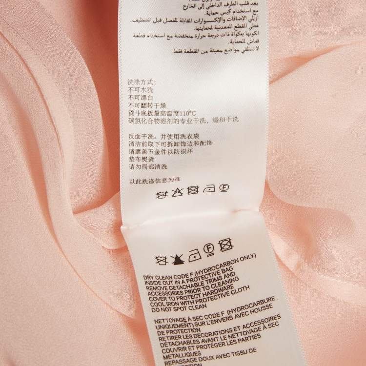 Pre Owned Zimmermann Light Orange Linen Blend Tiered Lace Maxi Dress M