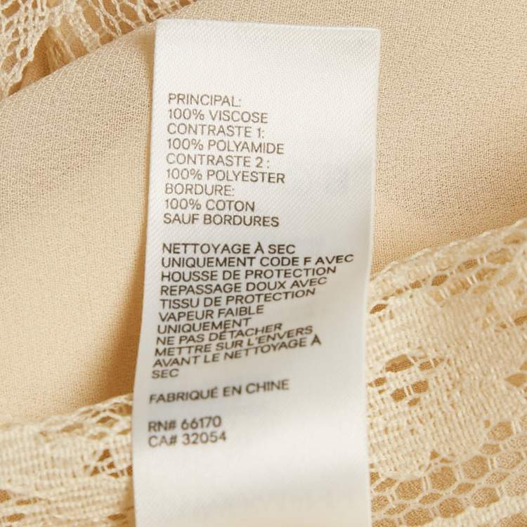 مملوكة مسبقًا Zimmermann Beige Chiffon and Lace Flared Gown L