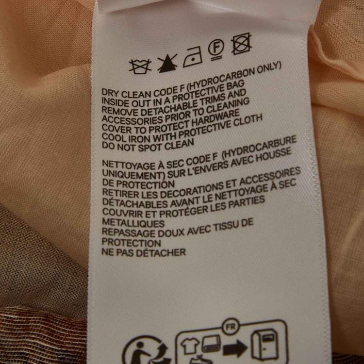 Pre Owned Zimmermann Beige Paisley Print Linen Blend Illustration Midi Skirt L