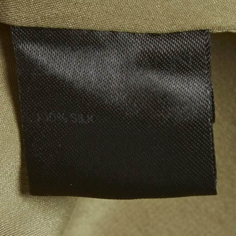 Pre Owned Zimmermann Green Silk Ruffle Mini Dress L