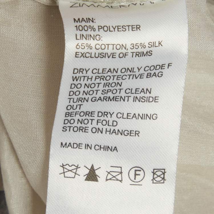 Pre Owned Zimmermann Brown Python Print Silk Blend Corsage Pleat Cut-Out Dress L