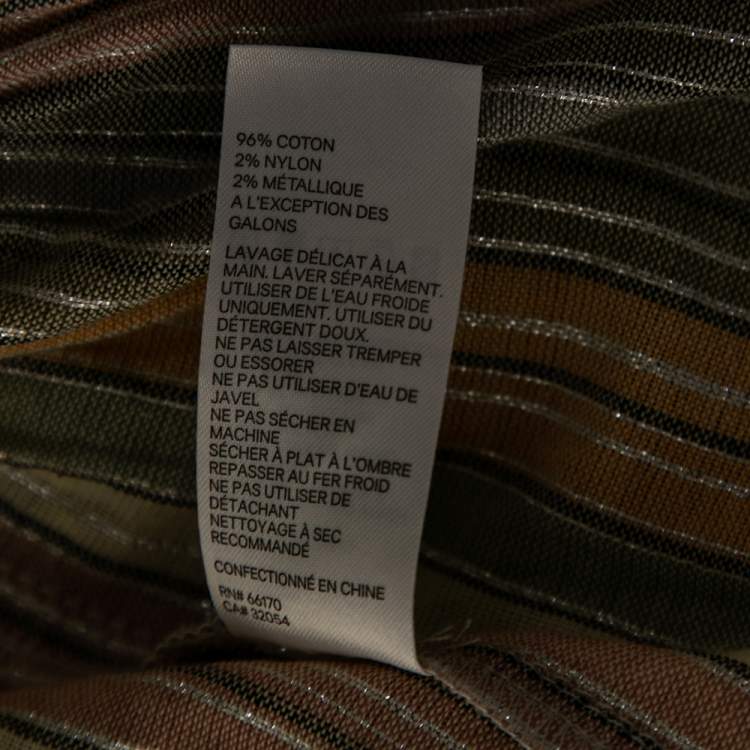 Pre Owned Zimmermann Multicolored Lurex Rainbow Striped Cotton Juniper Dress M