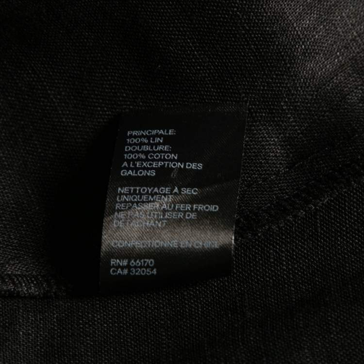 Pre Owned Zimmermann Black Linen Cut-Out Detail Wayfarer Midi Dress M