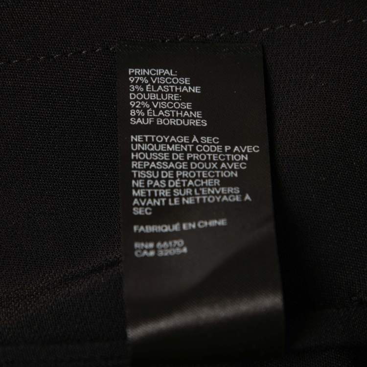 Pre Owned Zimmermann Black Crepe Velvet Trim Detail Tapered Trousers M
