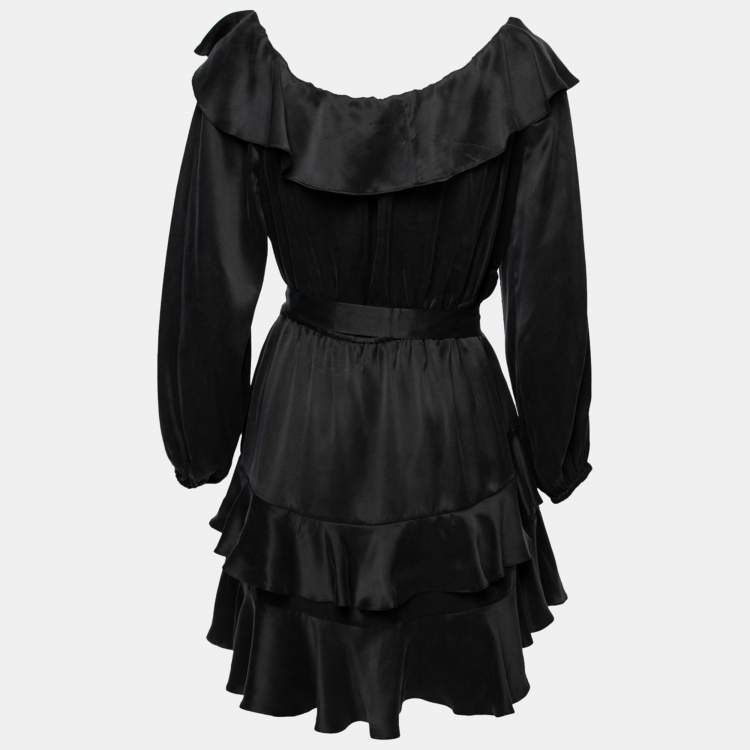 Zimmermann black silk top dress