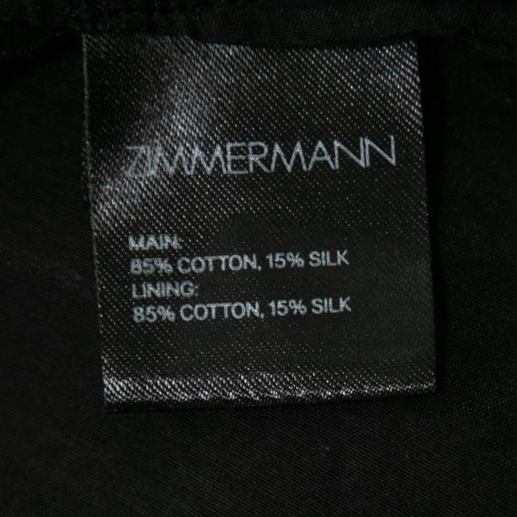 مملوكة مسبقًا Zimmermann Black Lace Panel Eyelet Cotton Maxi Dress M