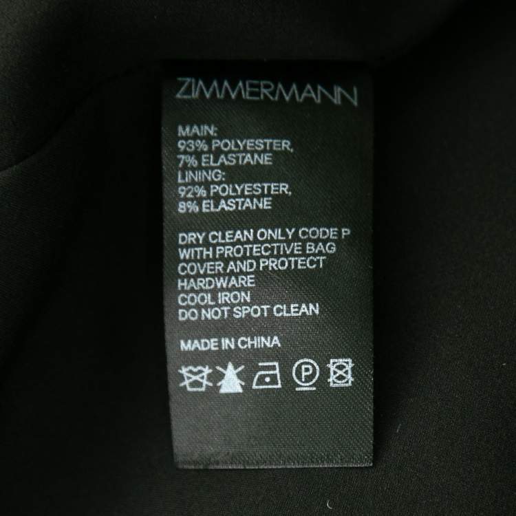 مملوكة مسبقًا Zimmermann Black Crepe Wide Leg Halter Neck Jumpsuit L