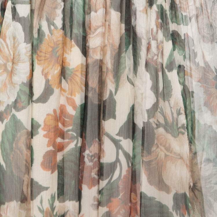 Pre Owned Zimmermann Multicolor Floral Printed Silk Playsuit M