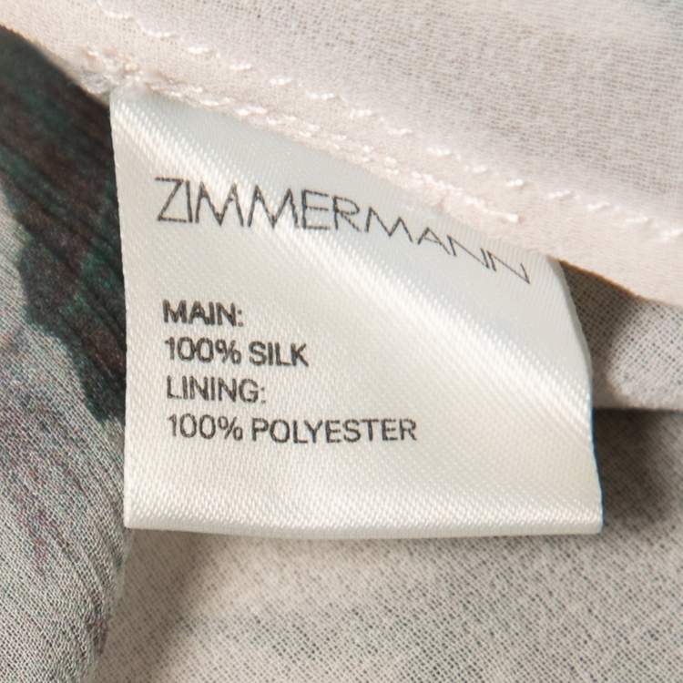 Pre Owned Zimmermann Multicolor Floral Printed Silk Playsuit M