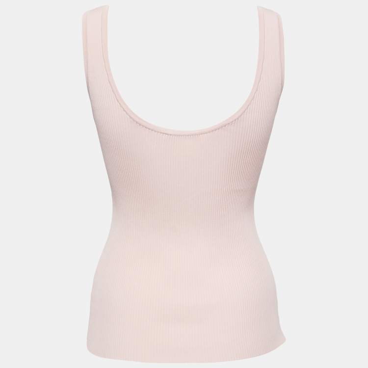 Pre Owned Zimmermann Pink Rib Knit Anneke Tank Top M