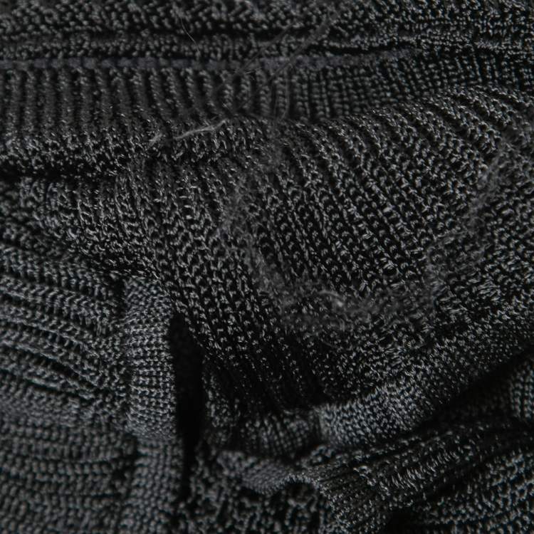 Pre Owned Zimmermann Black Knit Tiered Ruffle Sleeveless Maxi Dress L