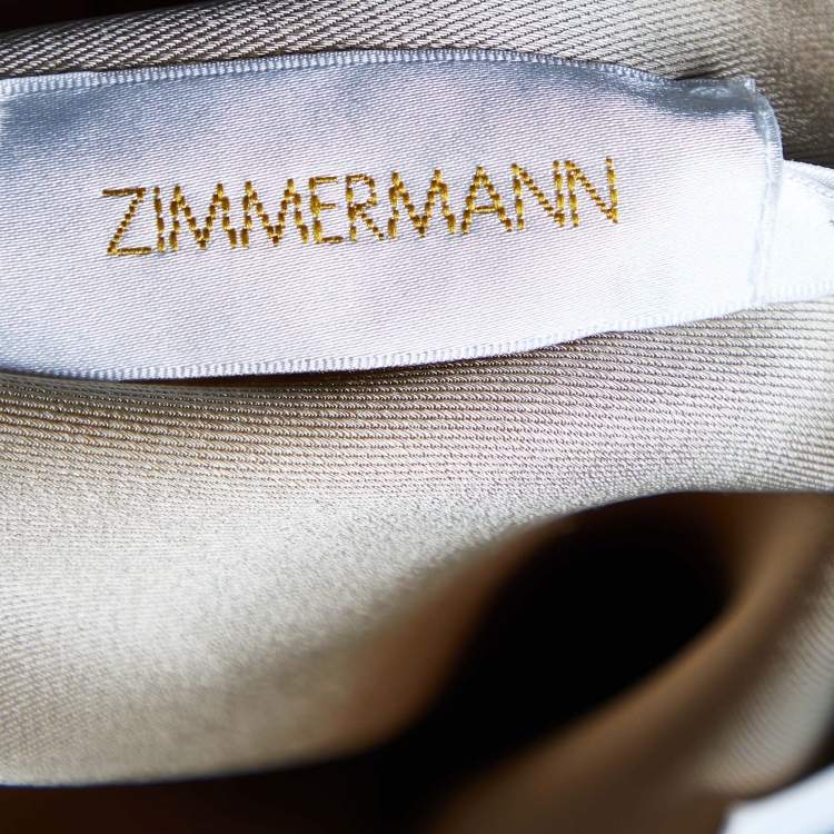 Pre Owned Zimmermann Gold Sateen Unbridled Valiant Maxi Skirt S