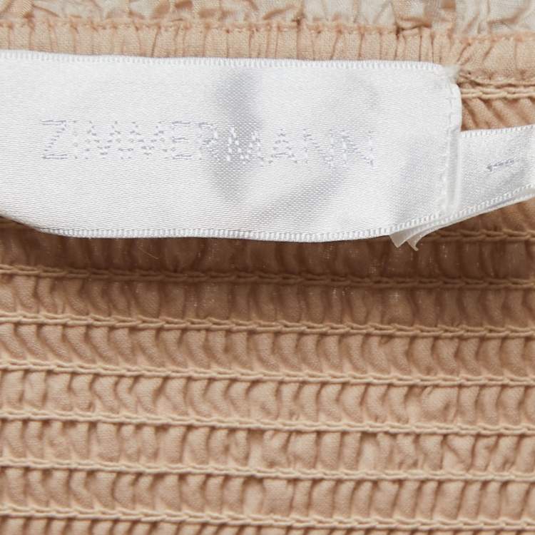 مملوكة مسبقًا Zimmermann Pink Eyelet Cotton Maxi Dress M