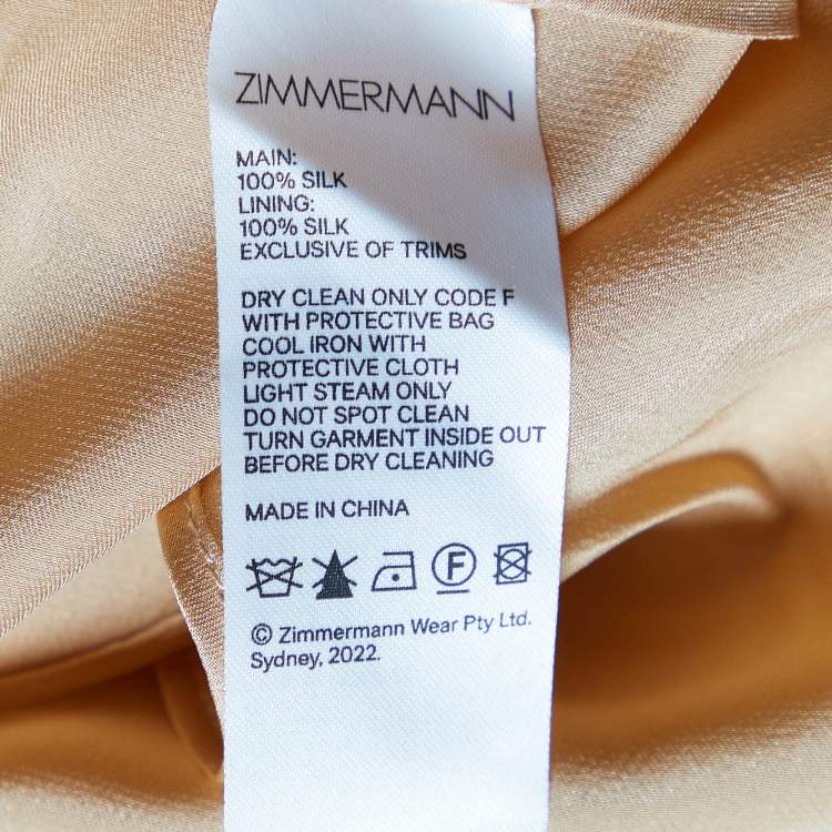 Pre Owned Zimmermann Blue Tame Printed Silk Flared Maxi Skirt XS