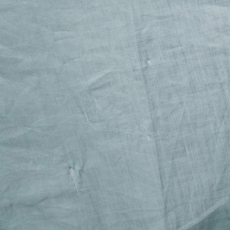Pre Owned Zimmermann Blue Paisley Print Ramie Button Front Blouse S