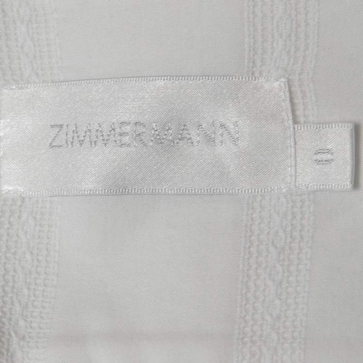 Pre Owned Zimmermann White Cotton Belted Tunic Maxi Dress S