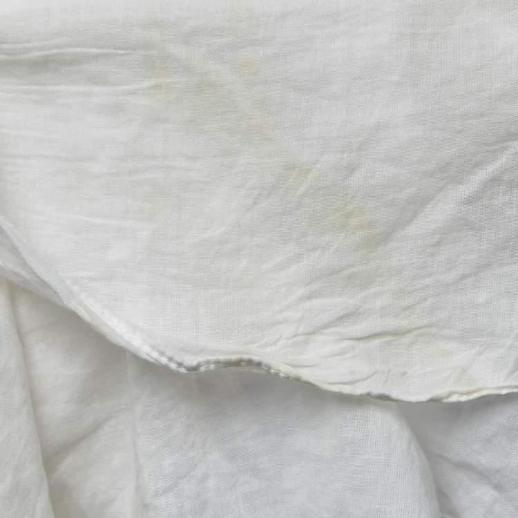 Pre Owned Zimmermann White Cotton & Lace Ruffled Mini Dress S