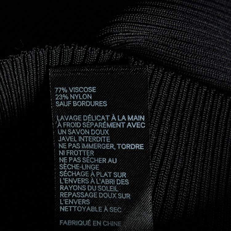 مملوكة مسبقًا Zimmermann Black Rib Knit Lulu'Tie Shoulder Detail Tank Top XS