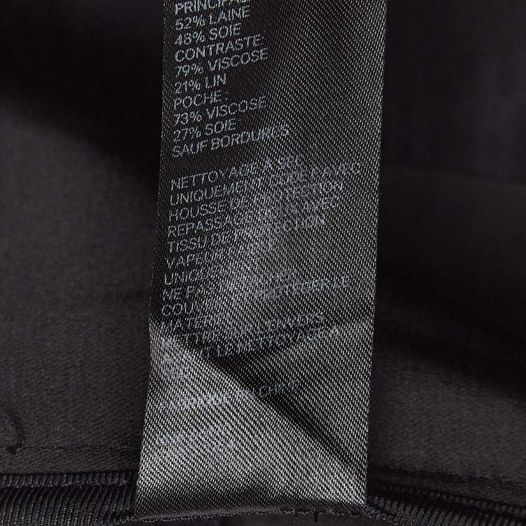 Pre Owned Zimmermann Black Silk Trim Gabardine Slouchy Trousers M