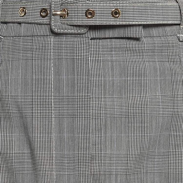 Pre Owned Zimmermann Grey Patterned Wool Belted Trousers XL