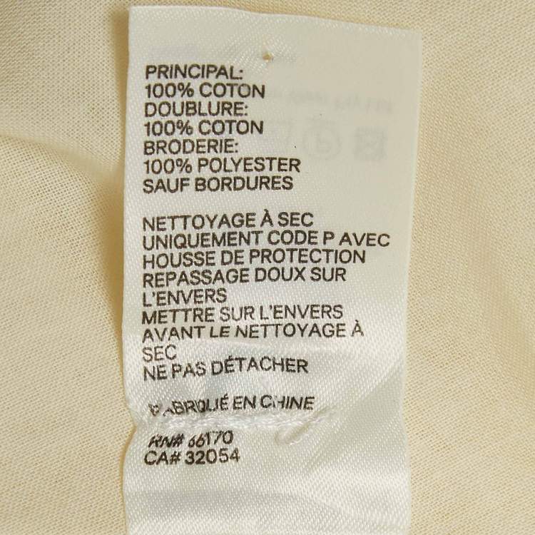 مملوكة مسبقًا Zimmermann Cream Cotton Floral Print Patched Midi Dress S