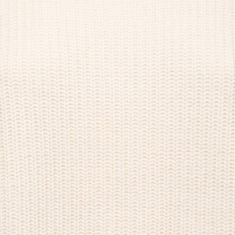 Pre Owned Zoe Jordan Cream Cashmere & Wool Knit Cold Shoulder Sweater S/M