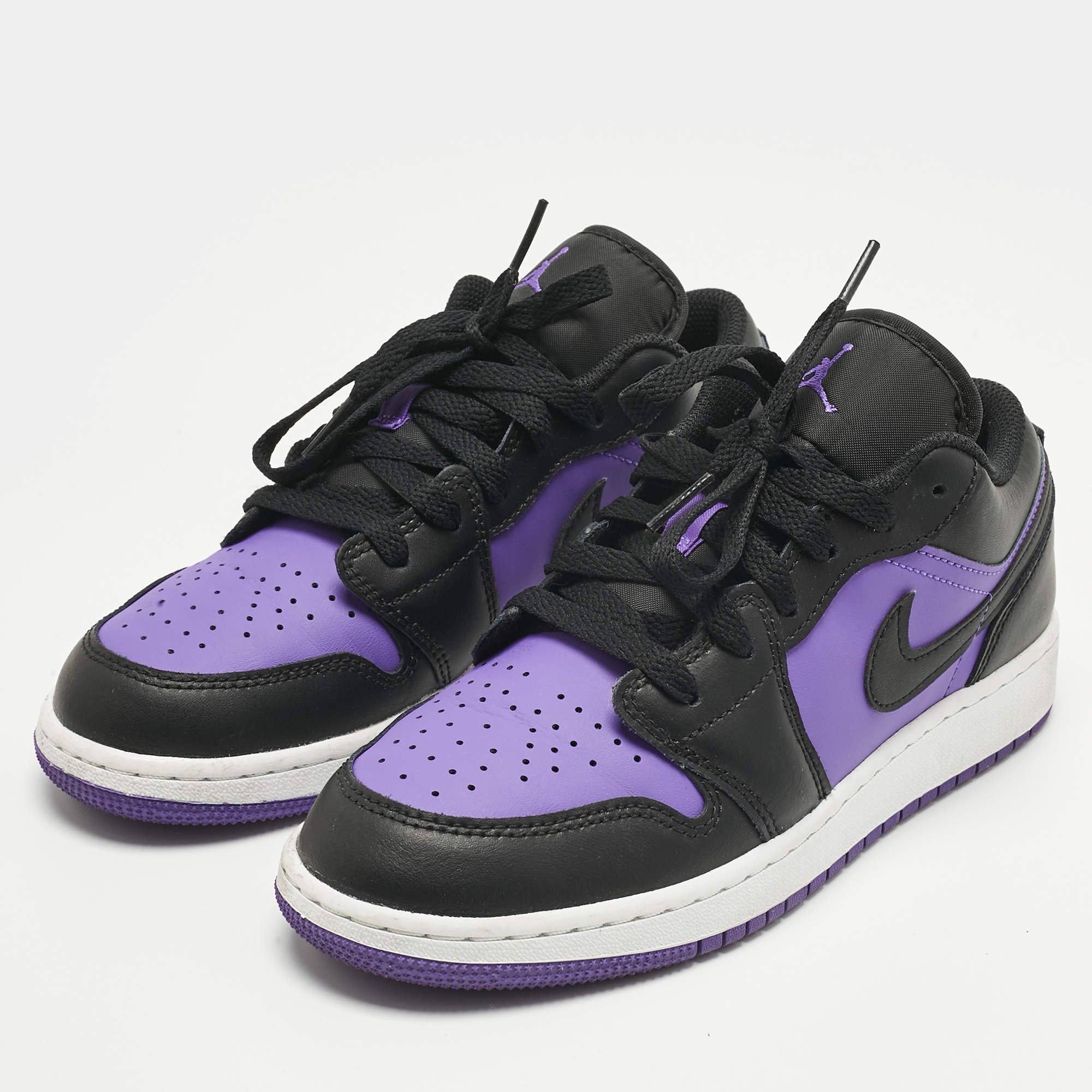 Air Jordans Purple/Black Leather Jordan Low Purple Venom