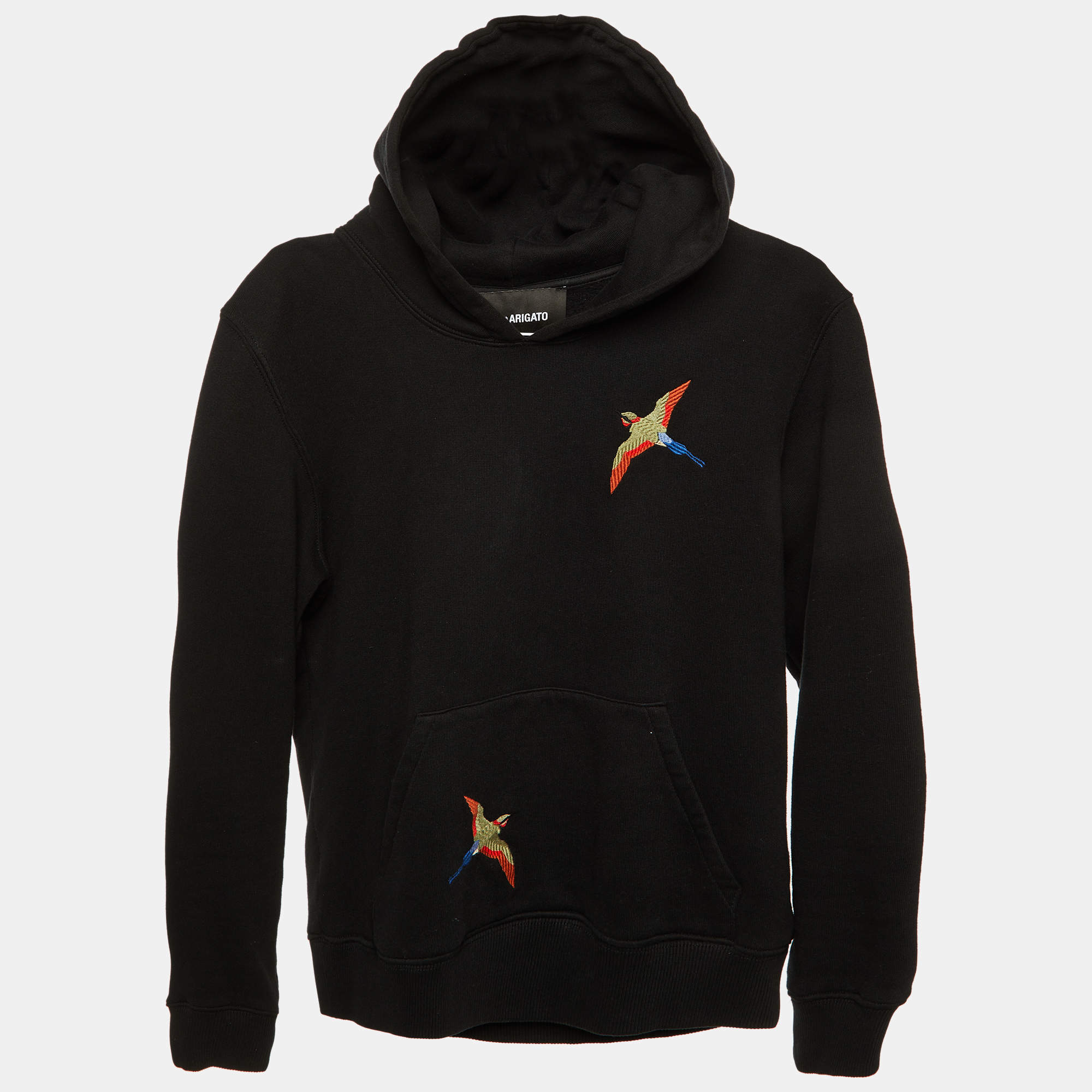 Pre Owned Axel Arigato Kids Black Bird Embroidered Cotton Hoodie Size 8-10 yrs