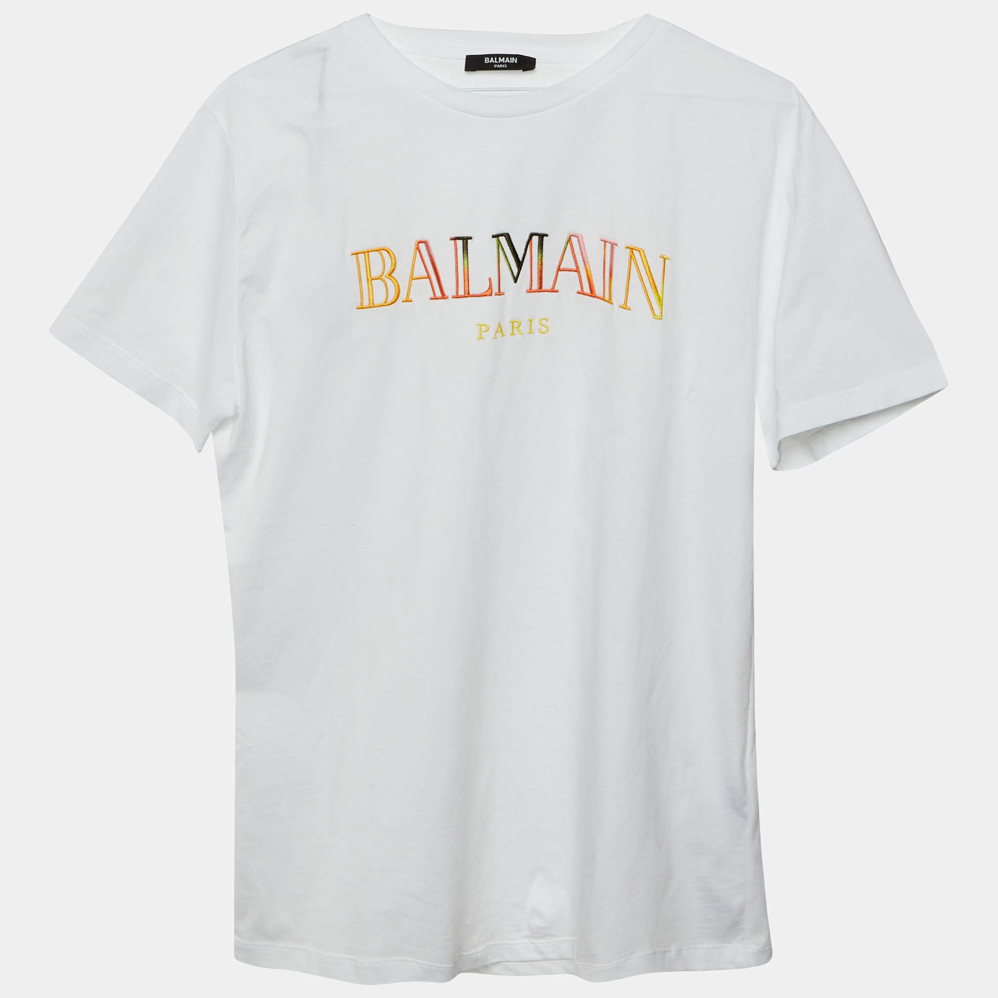 Pre Owned قميص بربطة بالماين للأطفال أبيض بشعار مطرز قطن مقاس 14 سنة