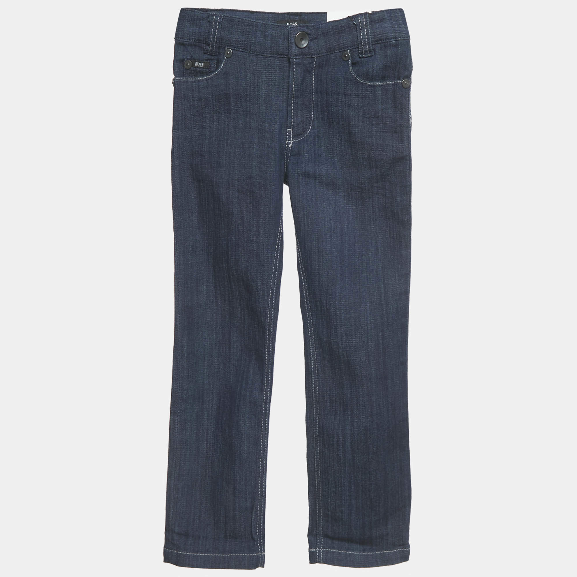 Pre Owned Boss By Hugo Boss Kids Navy Blue Denim Long Leg Jeans 4 Yrs Waist 22"