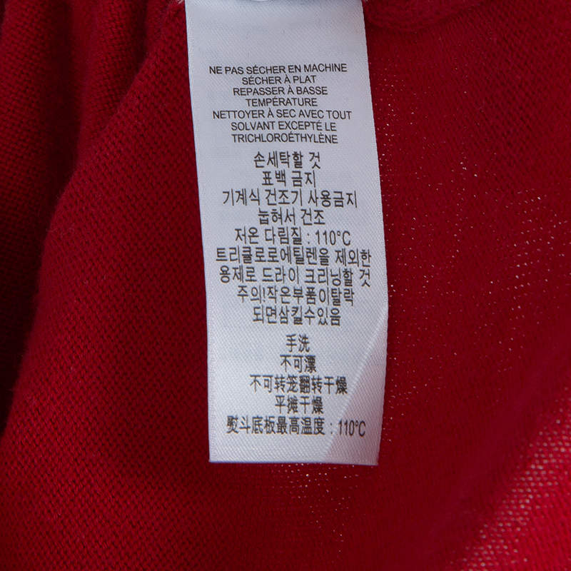 Pre Owned Burberry Children Red  Long Sleeve Button Down Cardigan 7 Yrs