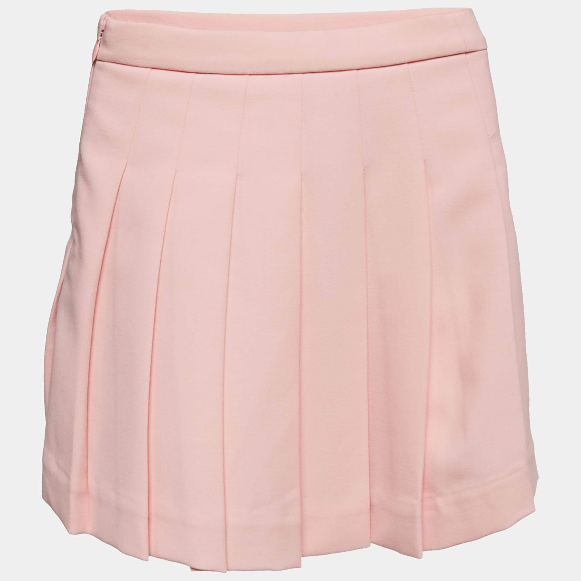 Burberry Pink Gabardine Pleated Skirt 4 Yrs