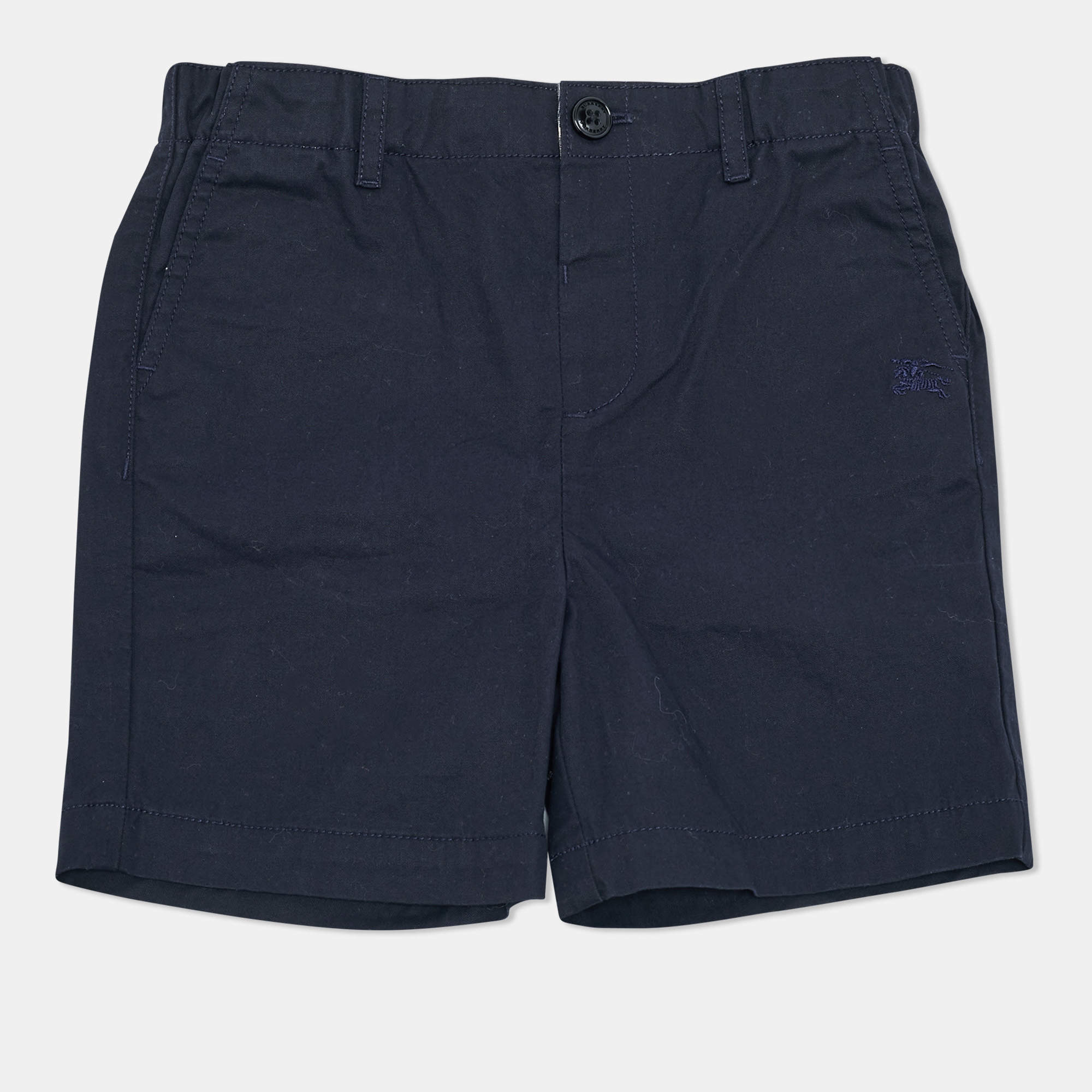Pre Owned Burberry Children Navy Blue Cotton Shorts 3 Yrs