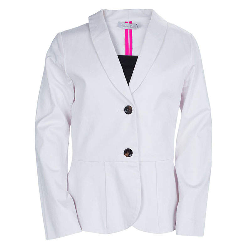 Pre Owned Dior Pale Pink Fitted Blazer 10 Yrs