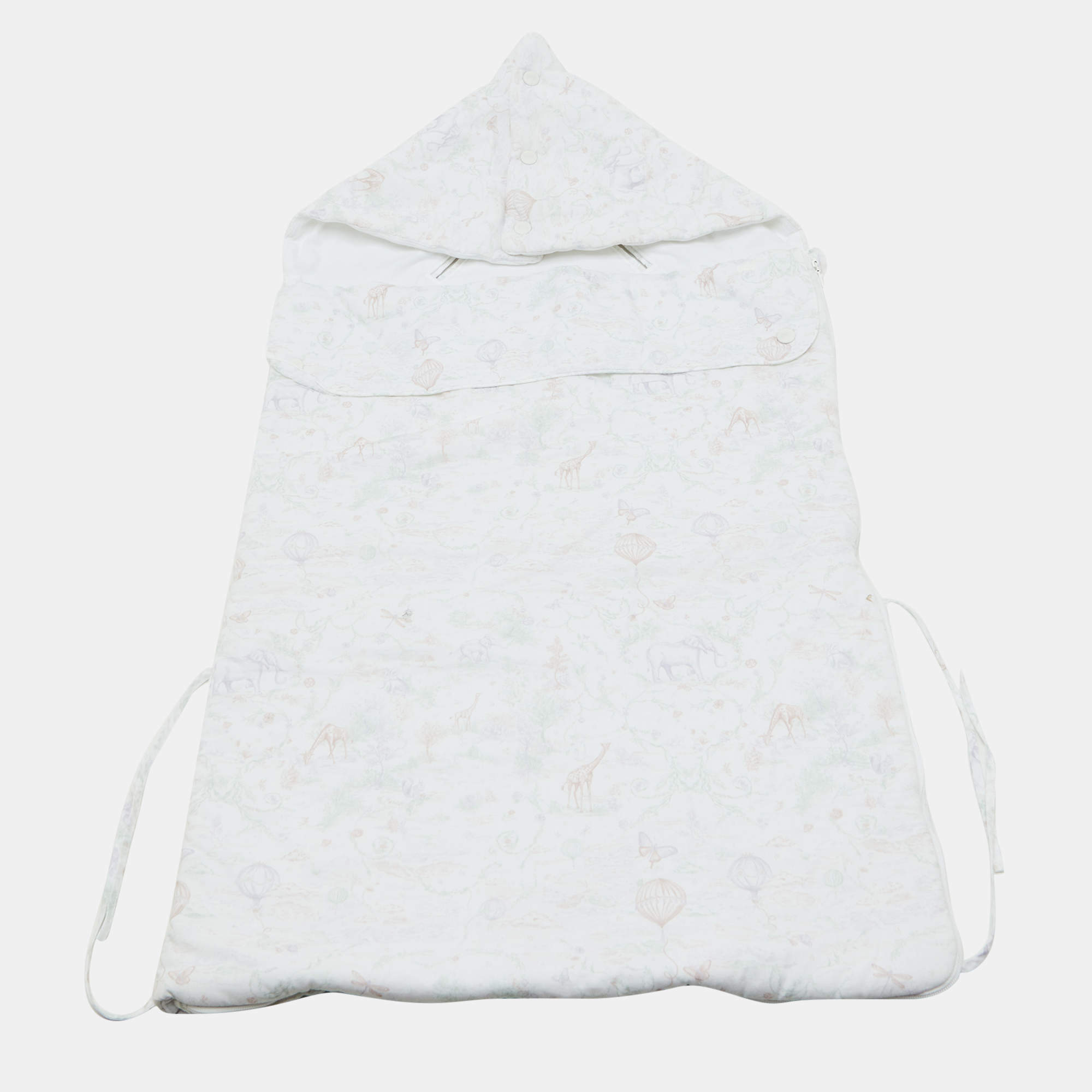 Pre Owned Baby Dior White Printed Cotton Sleeping Bag