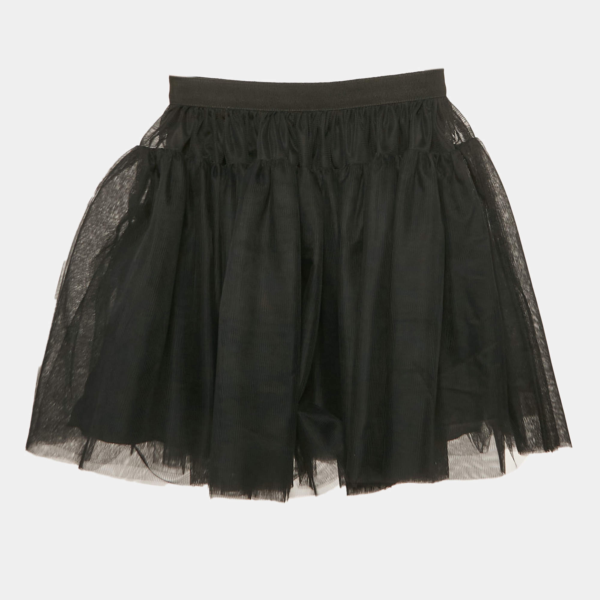 Pre Owned Dolce & Gabbana Kids Black Tulle Gathered Skirt 5 Yrs 