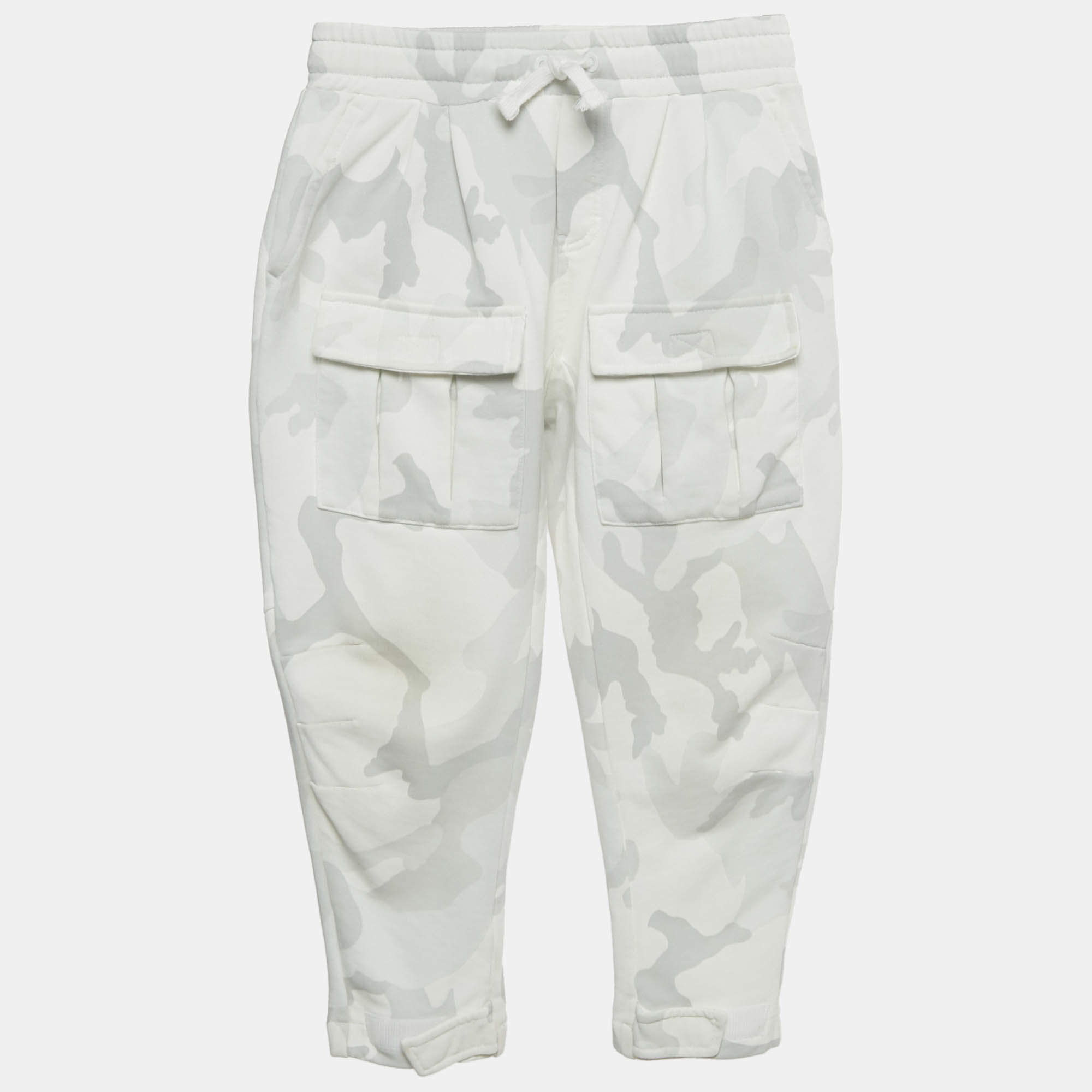 Pre Owned Dolce & Gabbana Kids Grey Camouflage Joggers 6 Yrs