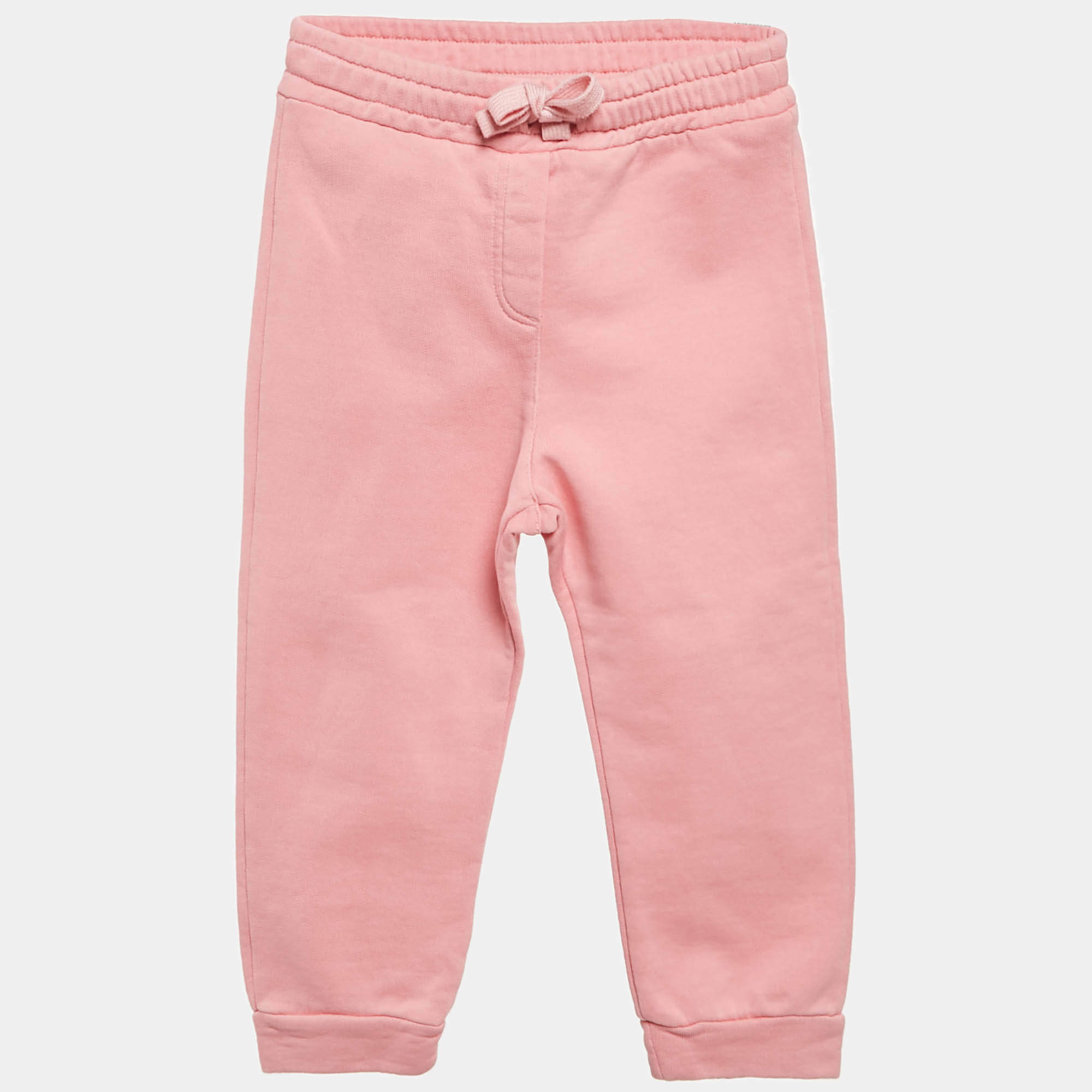 Pre Owned Dolce & Gabbana Kids Pink Cotton Knit Trackpants 18-24 M