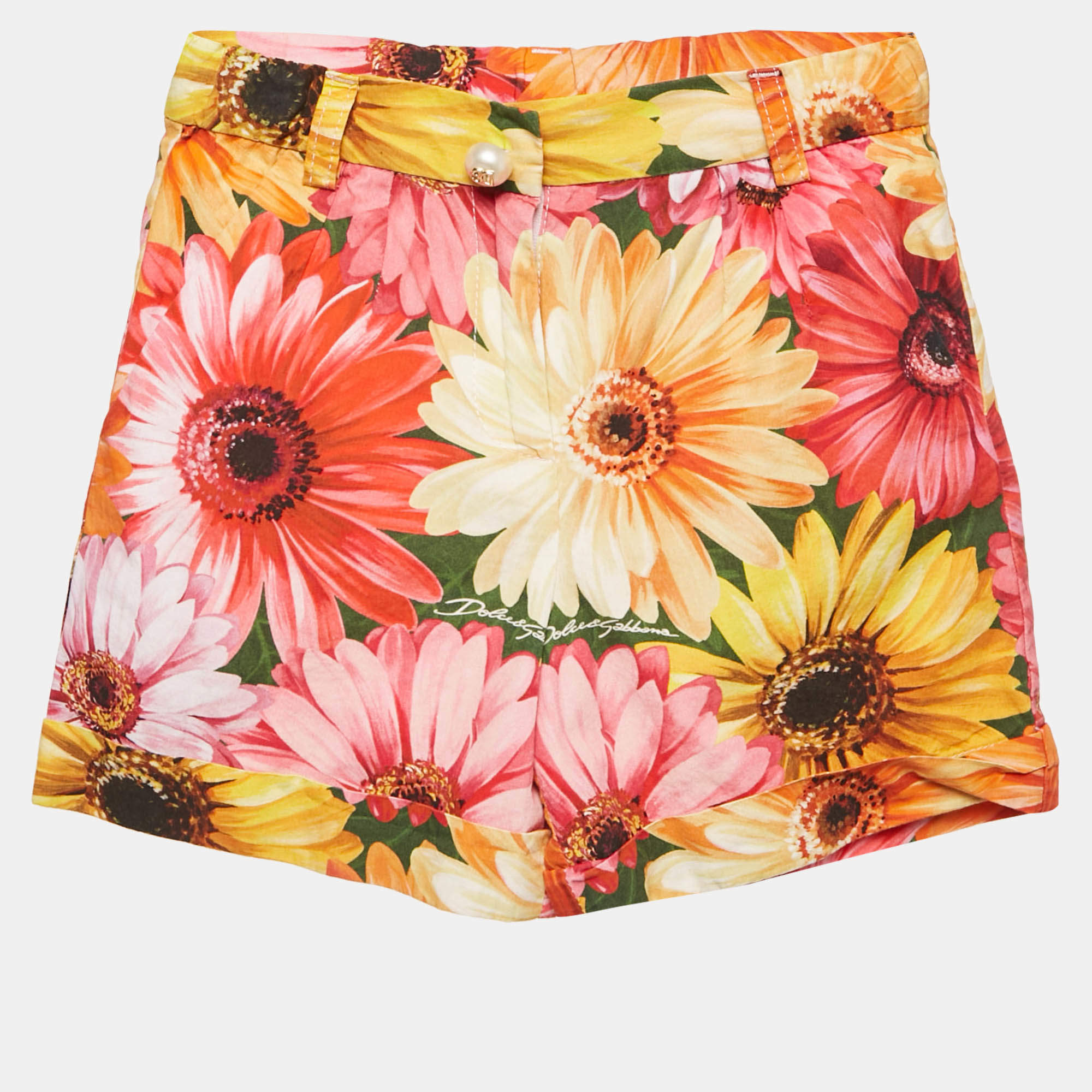 Dolce & Gabbana Multicolor Floral Cotton Shorts 4-5 Yrs 
