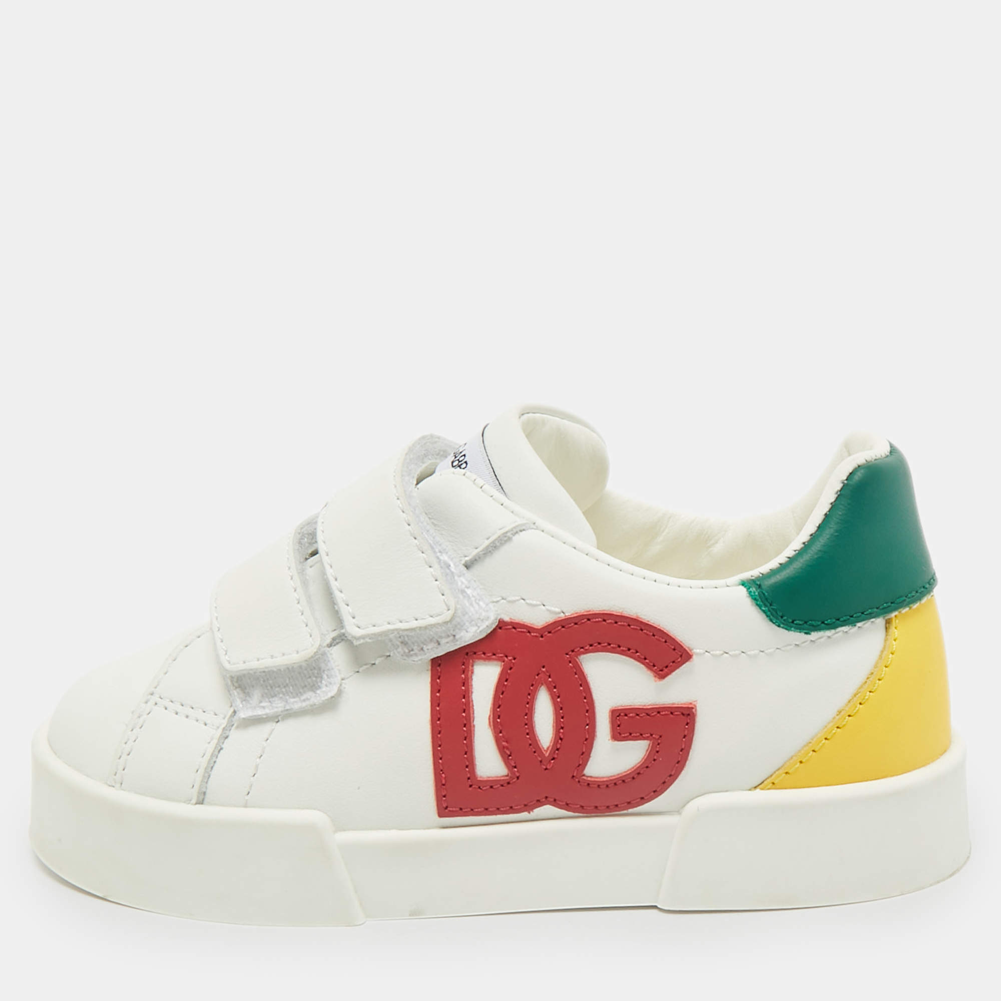 Pre Owned Dolce & Gabbana Multicolor Leather Portofino Sneakers Size 23