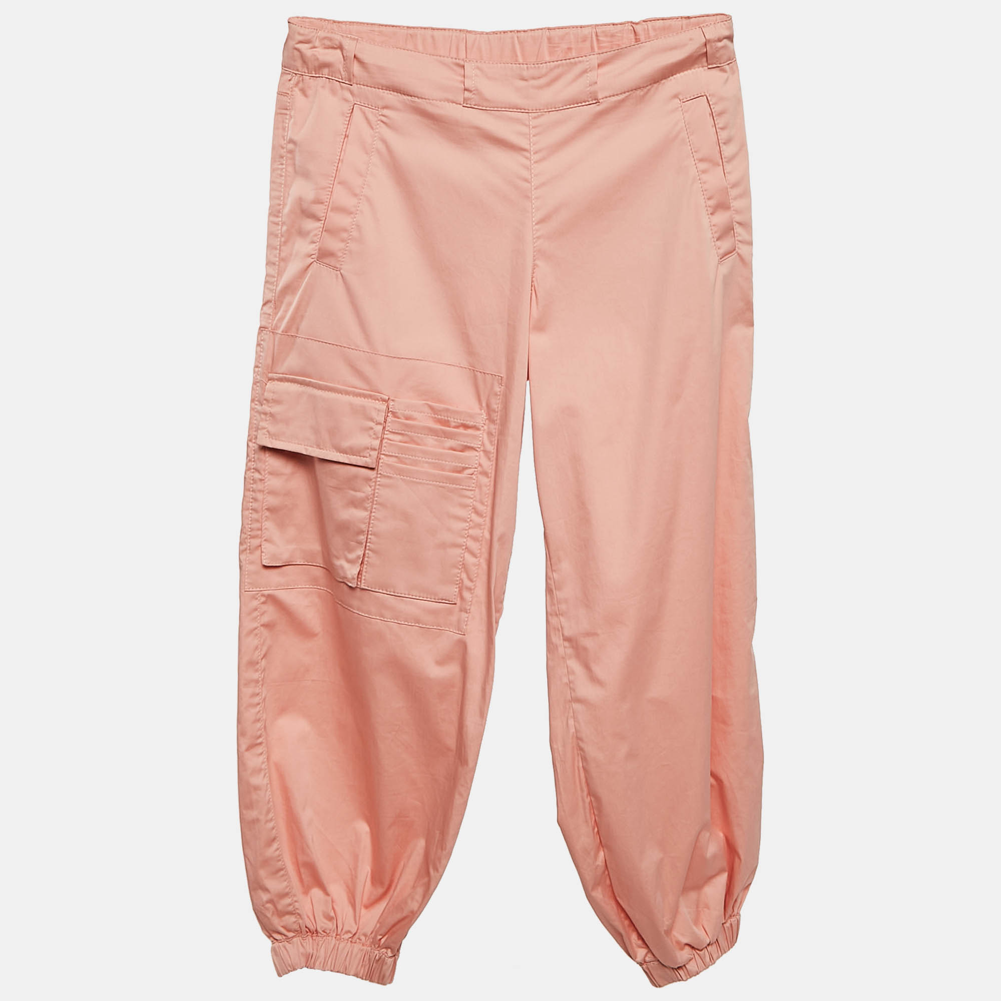 Fendi Kids Pink Stretch Satin Jogger Pants 8 Yrs