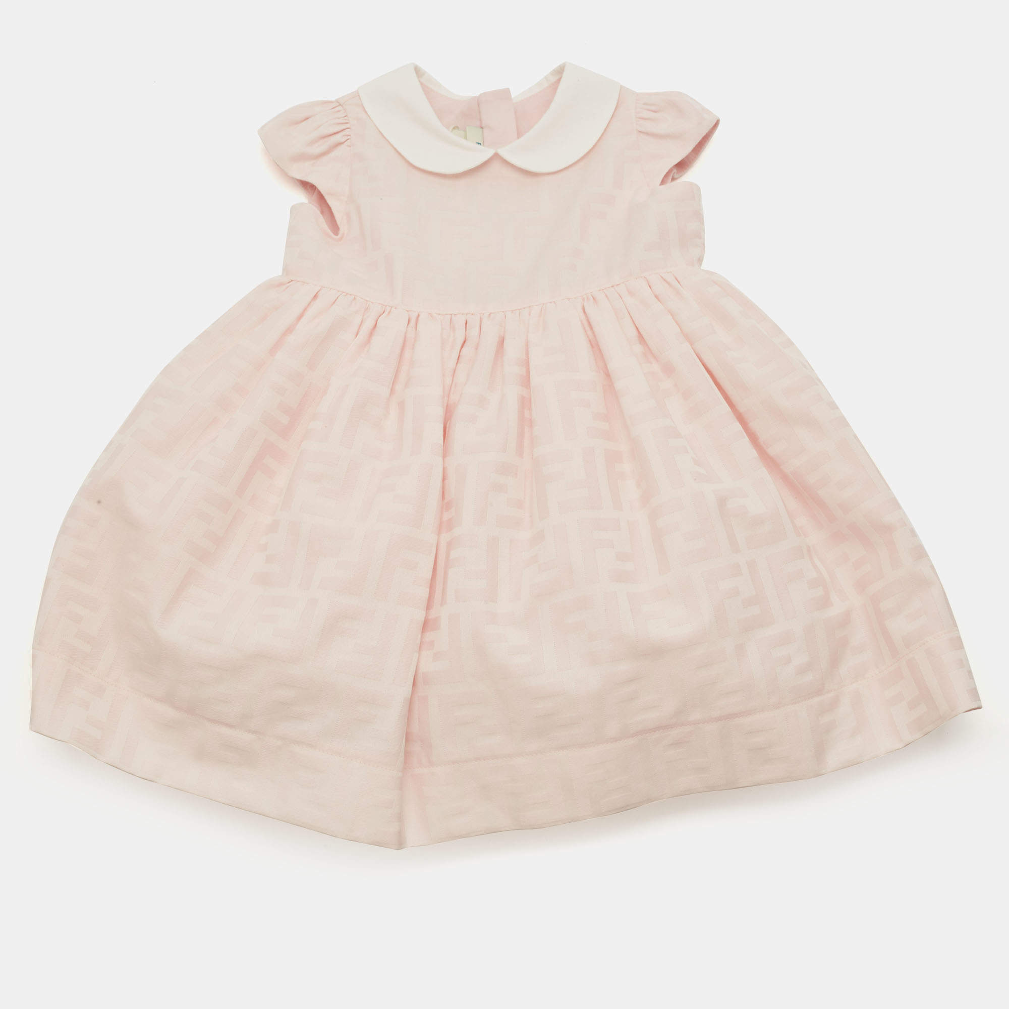 Fendi Kid Pink FF Jacquard Dress 9M
